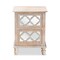 Baxton Studio Celia White-Washed Wood and Mirror 2-Drawer Quatrefoil Nightstand 162-10263 - alternate 2